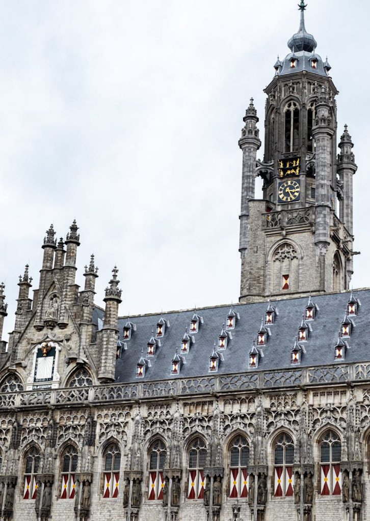 Clock Tower Under White Sky middelburg stadhuis zeeland